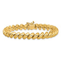 8mm SCRUNCHIE Bracelet ⟡ Elegant 8mm San Marco Scrunchie Chain Bracelet - Twisted Gold Jewelry for Women/Men
