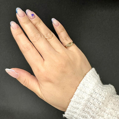 Lily of The Valley ⟡ Birth Flower East West Oval Signet Ring