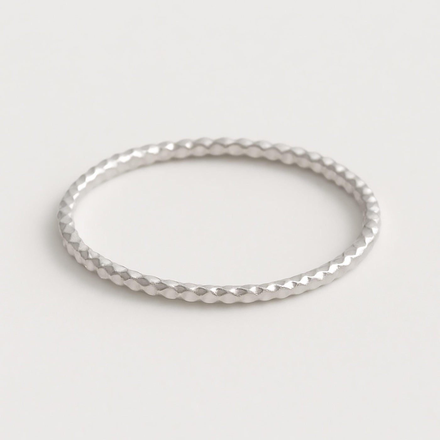 Whisper Facet Ring ⟡ Delicate Whisper Facet Ring - Dainty Gold Stacking Band with Diamond-Cut Design