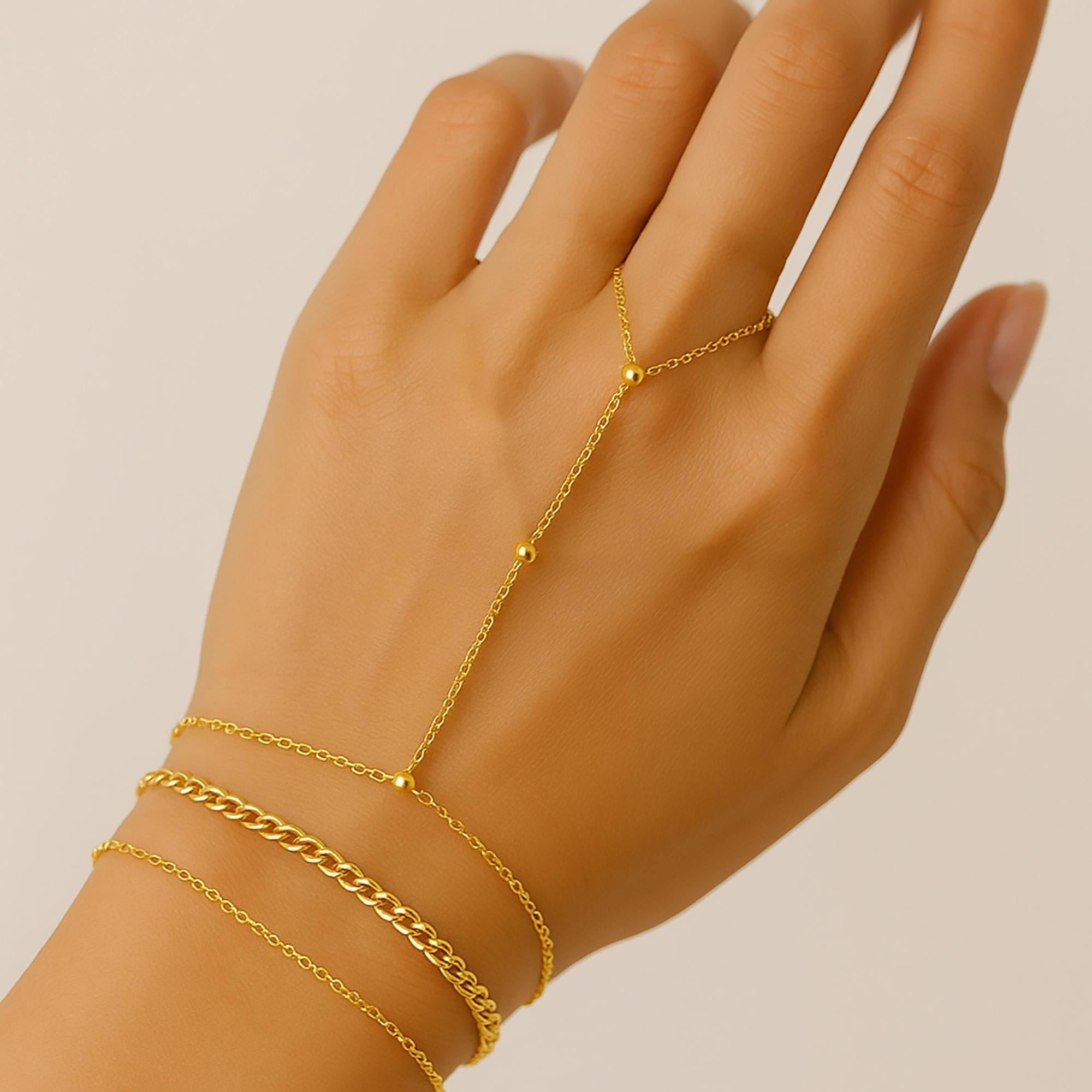 Satellite Hand Chain Bracelet