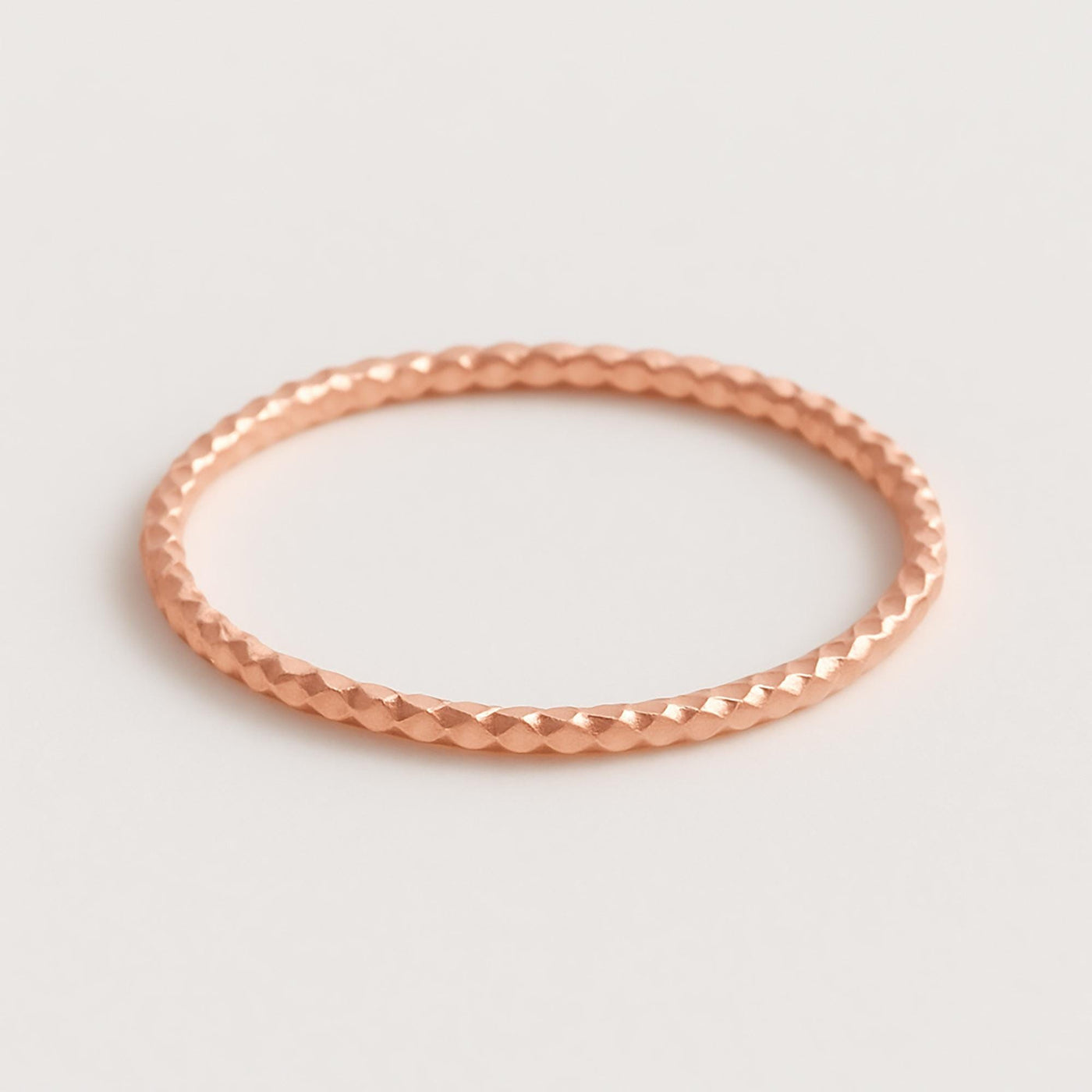 Whisper Facet Ring ⟡ Delicate Whisper Facet Ring - Dainty Gold Stacking Band with Diamond-Cut Design