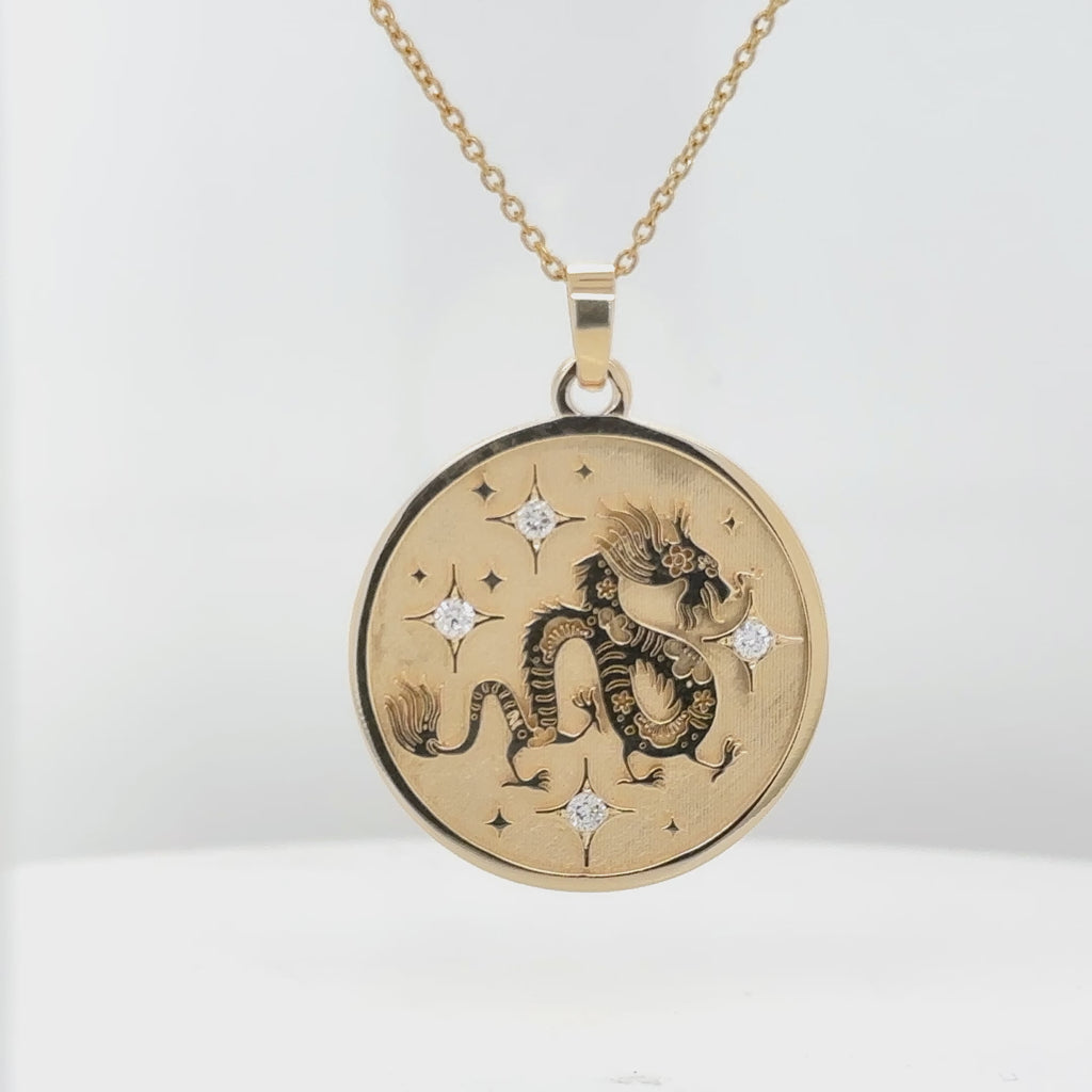 Dragon (龍) Lunar Zodiac Medallion