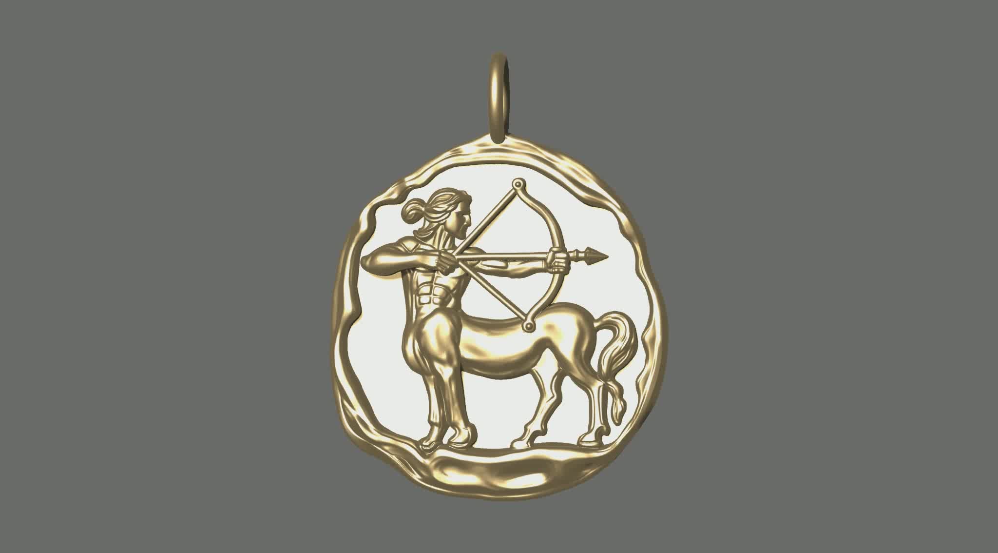 SAGITTARIUS ⟡ Vintage Zodiac Coin Medallion