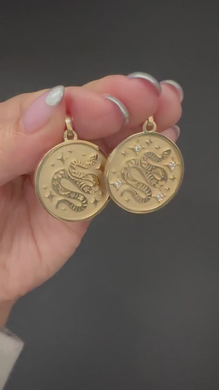 Snake (蛇) Lunar Zodiac Medallion