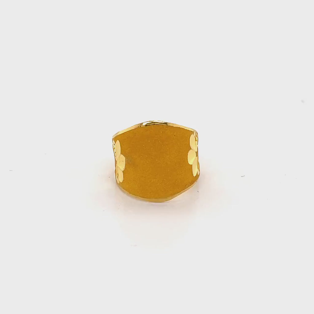 Engravable Wrap Ring in 24K Solid Gold (돌 반지)