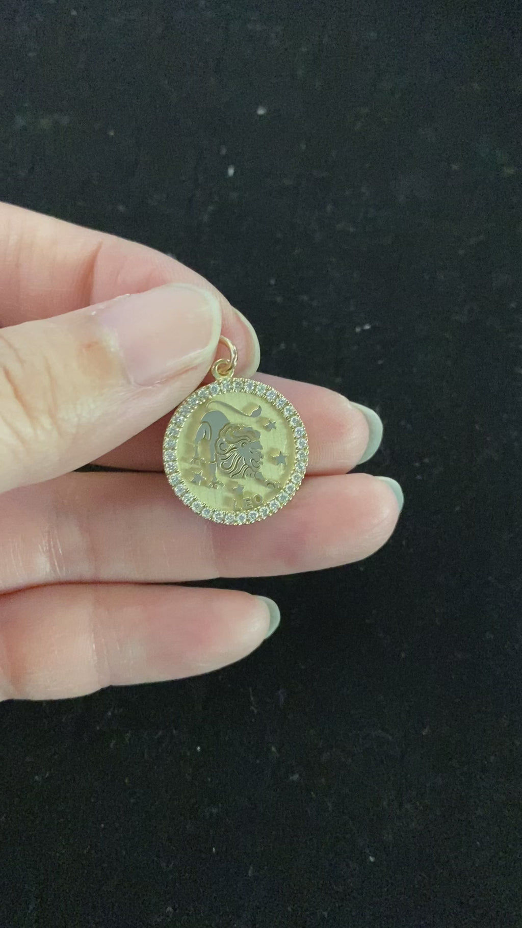 ASTRO ♦ Leo Diamond Zodiac Coin Pendant