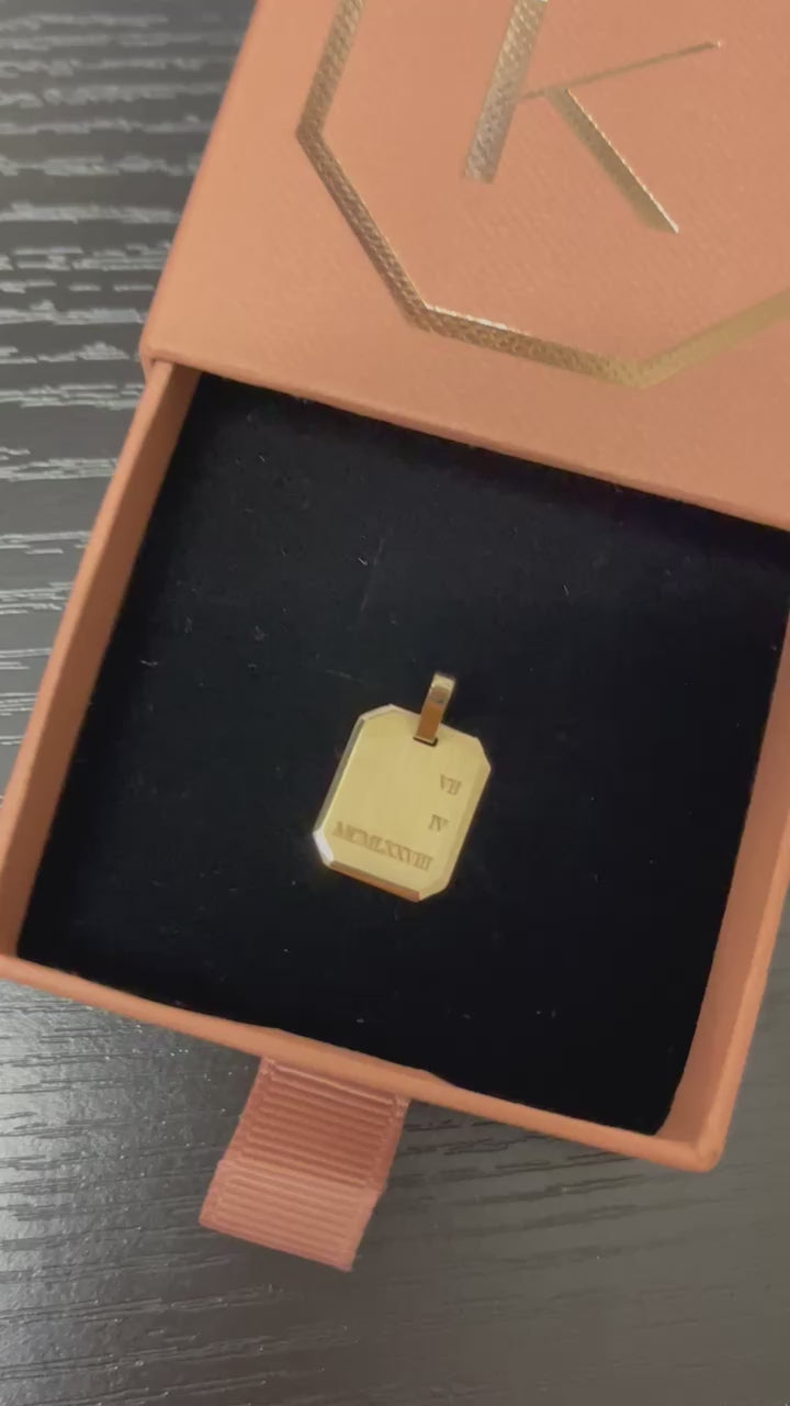 Octagon Pendant Necklace