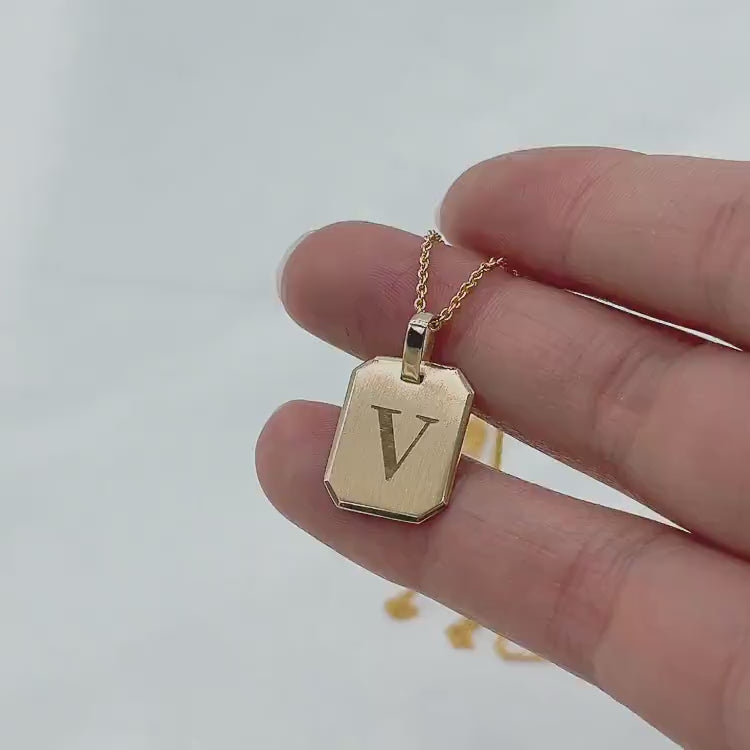 Octagon Pendant Necklace (Complimentary Engraving) • Engravable Pendant • Octagon Medallion • Octagon Talisman