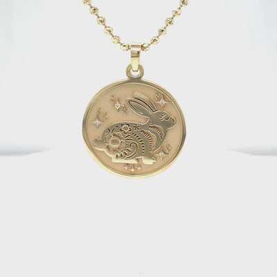 Year of The Rabbit (兔) Lunar Zodiac Coin Pendant