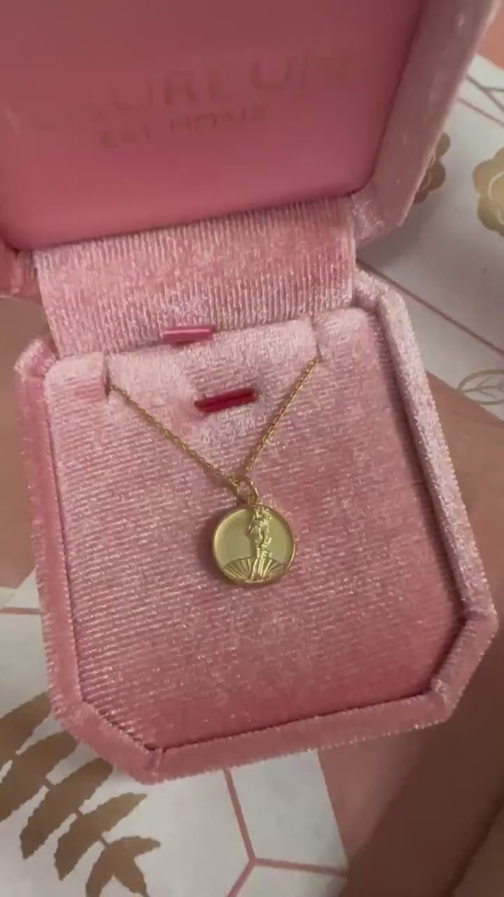 Mini Aphrodite Medallion Necklace (Complimentary Engraving)