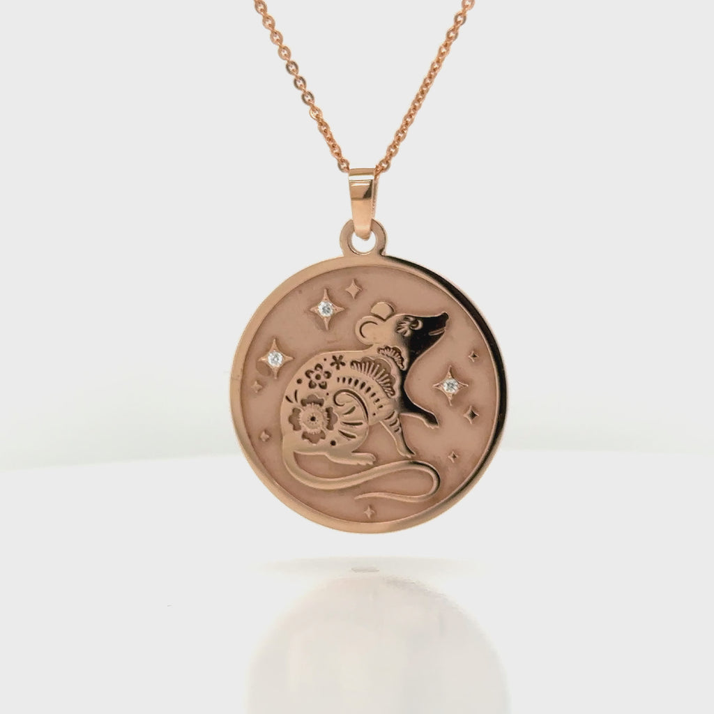Rat (鼠)  Lunar Zodiac Medallion