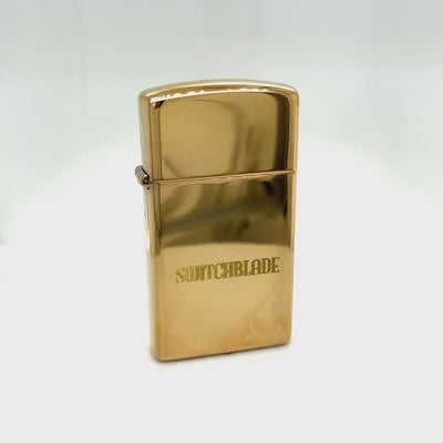 Slim High Polish Brass Lighter (Complimentary Engraving)