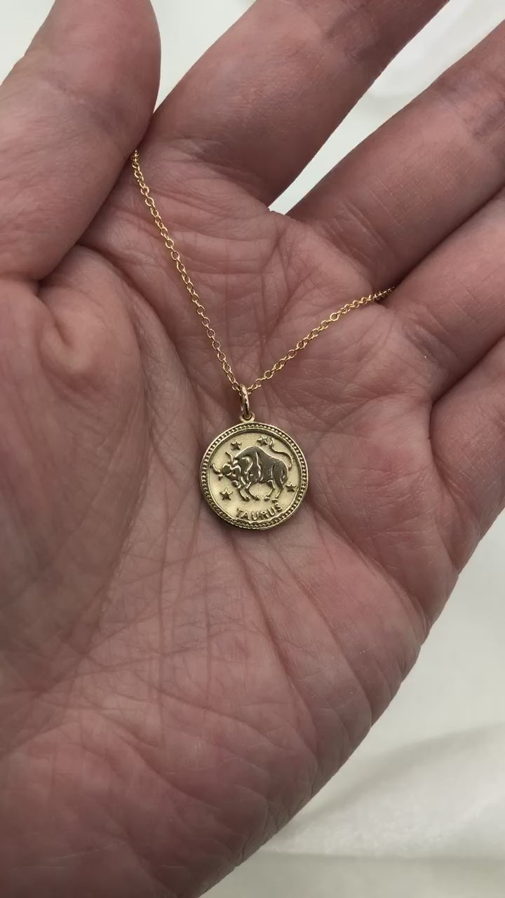 ASTRO ♦ Taurus Zodiac Coin Pendant