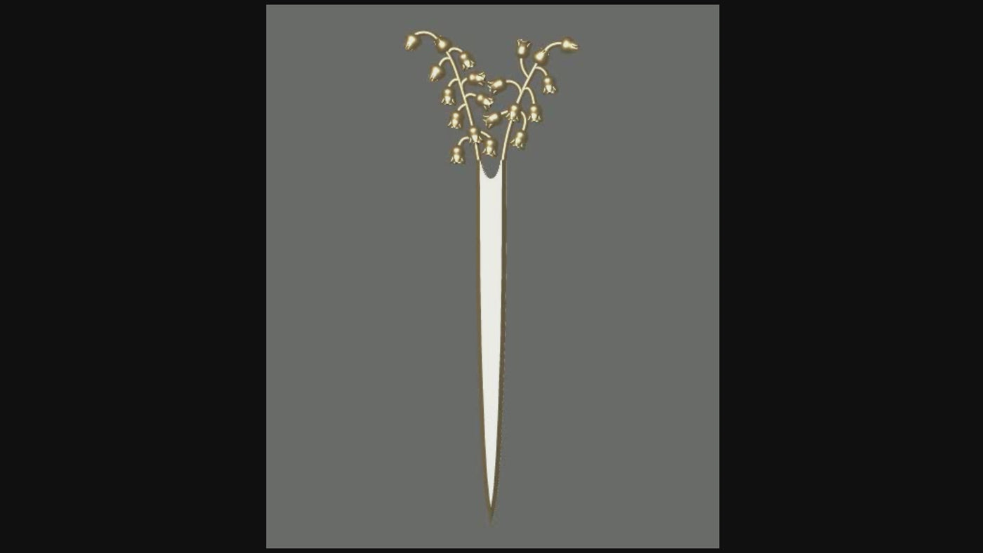 May Birth Flower Letter Opener ♦ Lily of the Valley