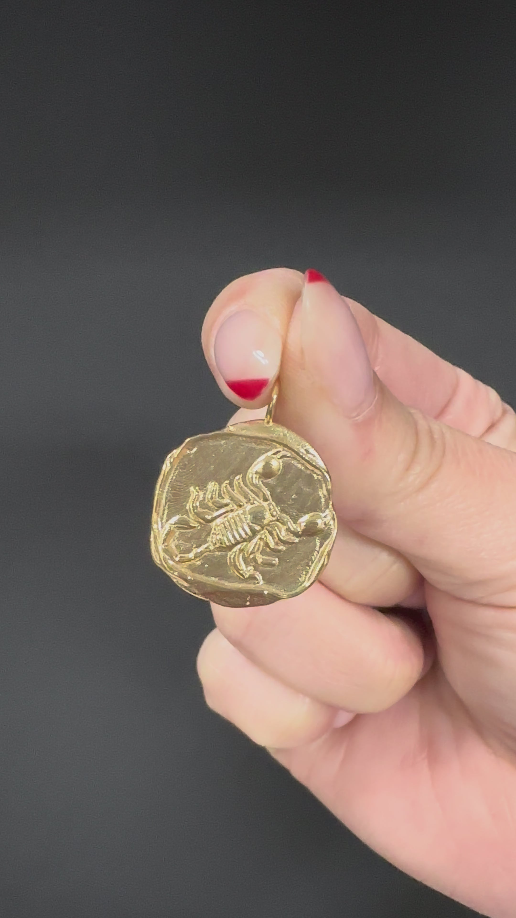 SCORPIO ⟡ Vintage Zodiac Coin Medallion