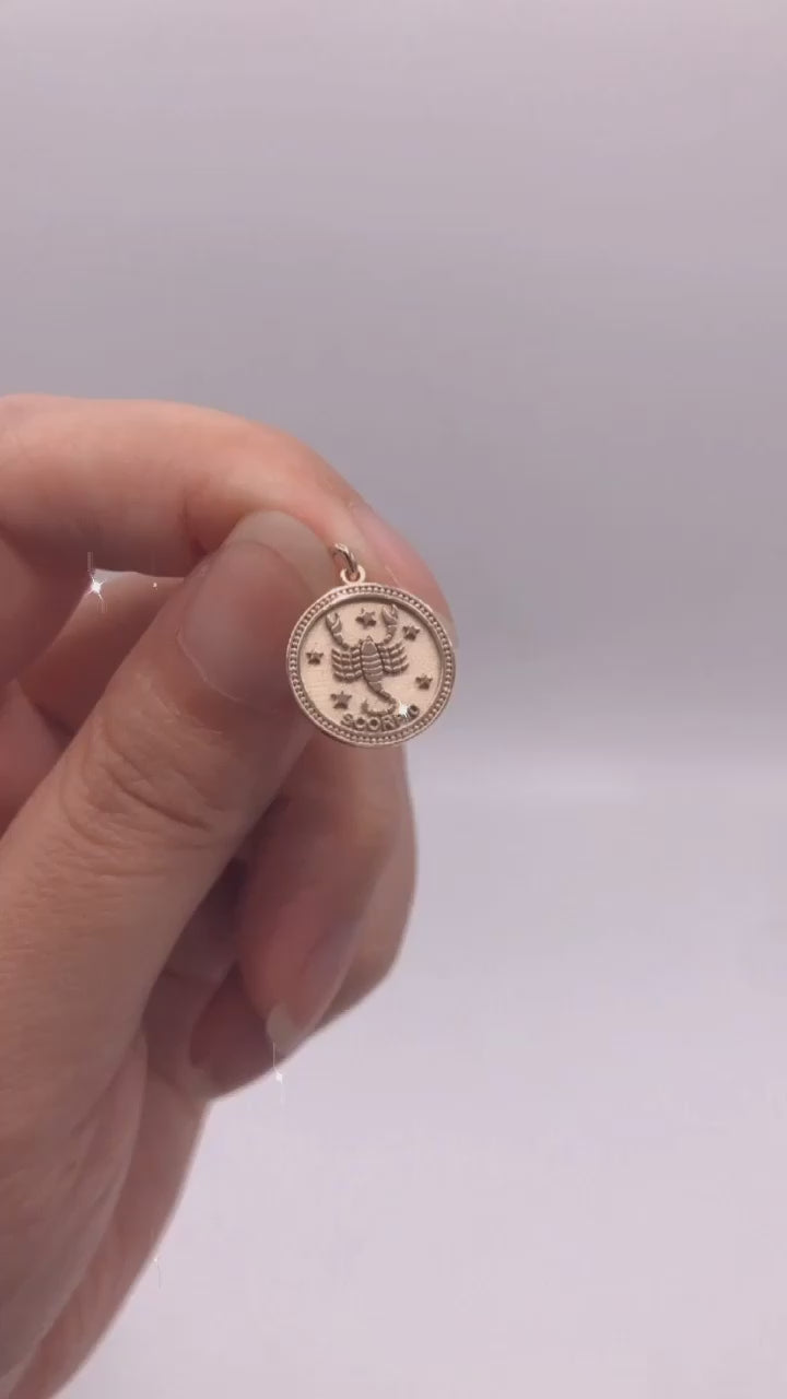 ASTRO ♦ Scorpio Zodiac Coin Pendant