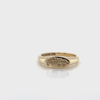 Lily of The Valley ⟡ Birth Flower East West Oval Signet Ring