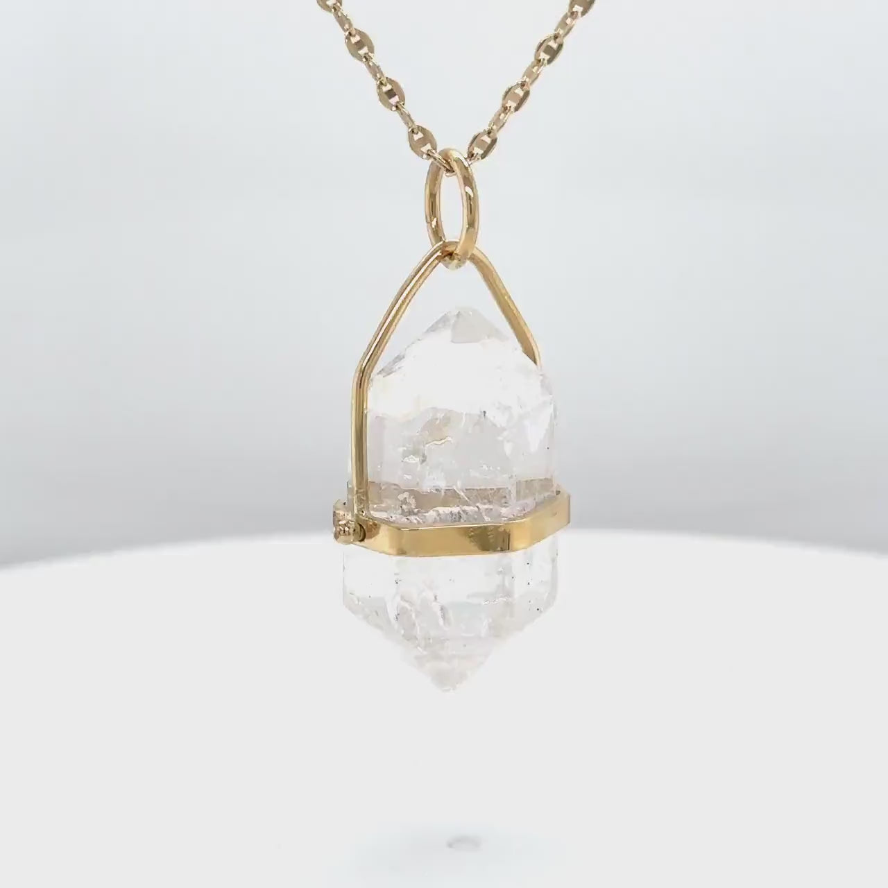 Natural Clear Quartz Crystal Charm