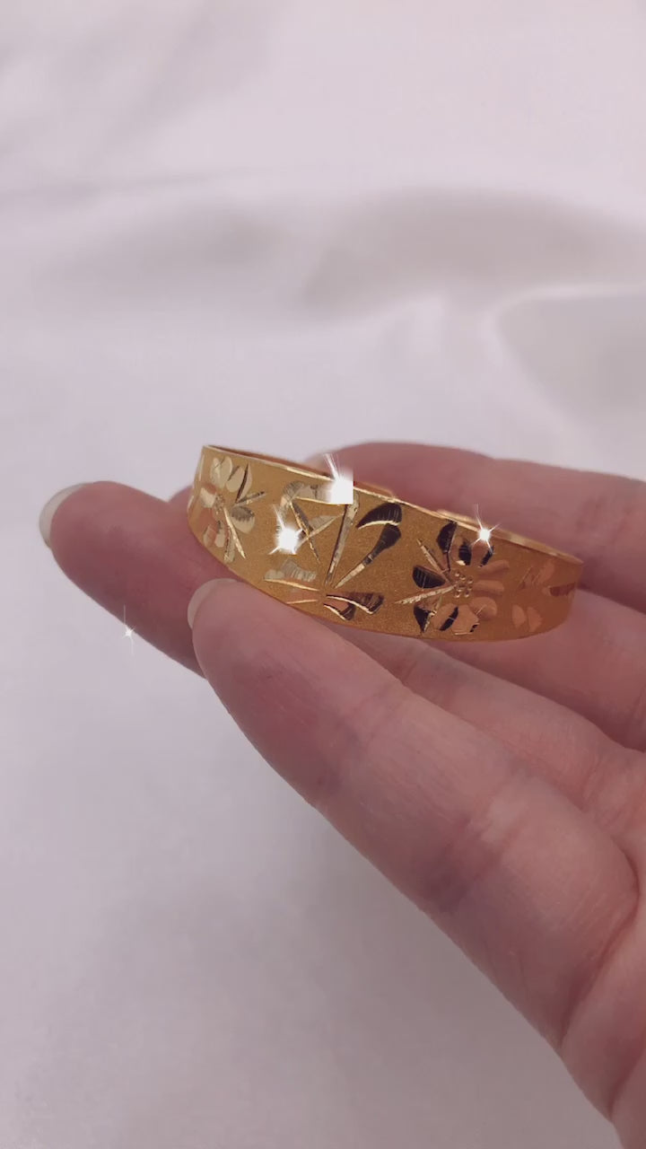 Traditional Korean 1st Birthday Bangle (돌 팔찌) in 24K Solid Gold