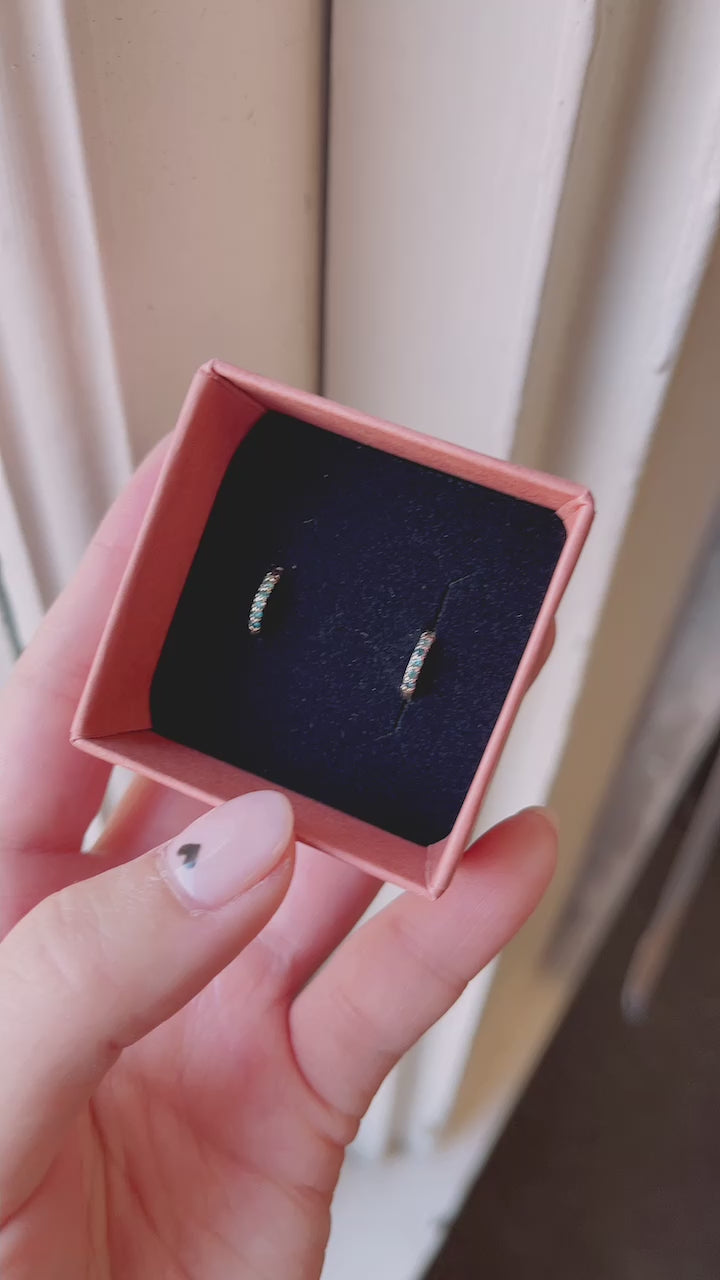 Small Gemstone Huggies ⟡ 10mm