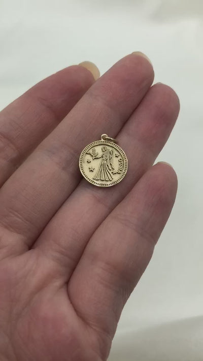 ASTRO ♦ Virgo Zodiac Coin Pendant