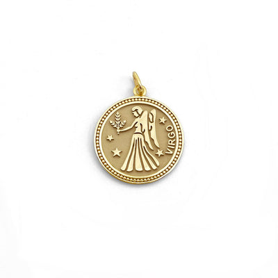 Virgo Zodiac Coin Pendant (Complimentary Engraving)
