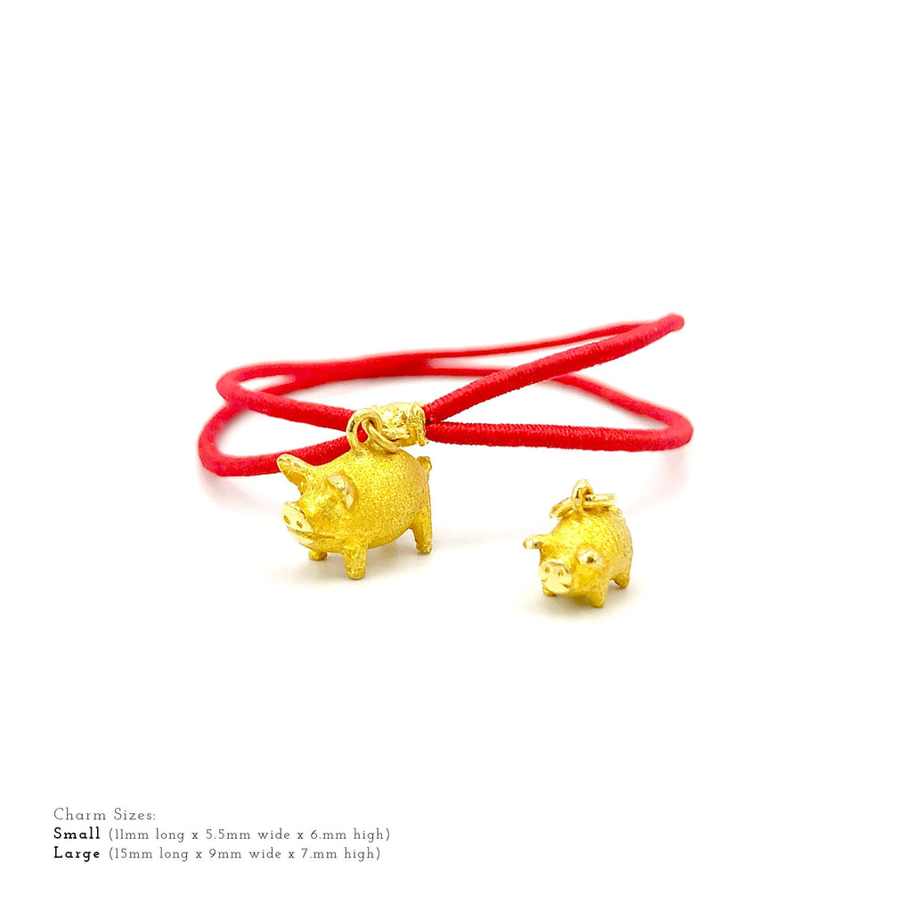24K Gold Korean 1st Birthday (돌) Pig Charm