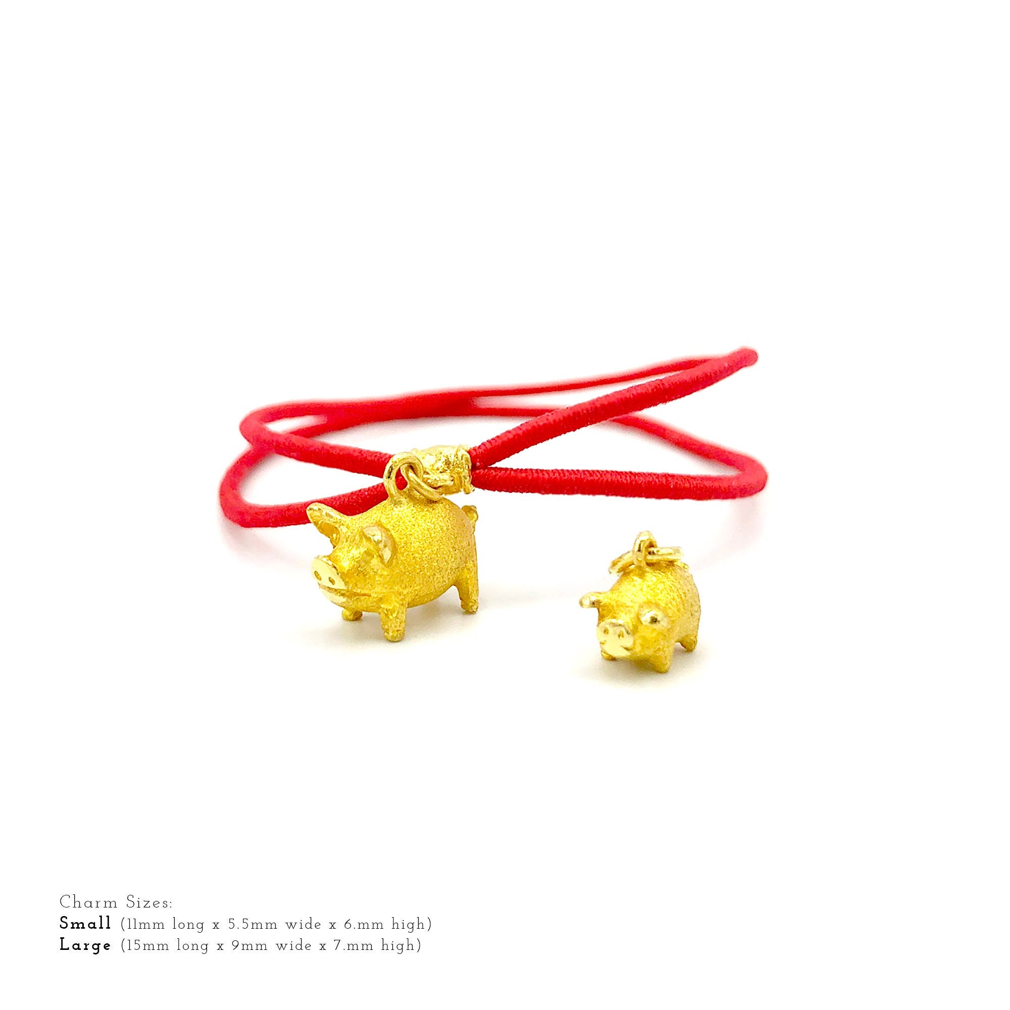24K Gold Korean 1st Birthday (돌) Pig Charm