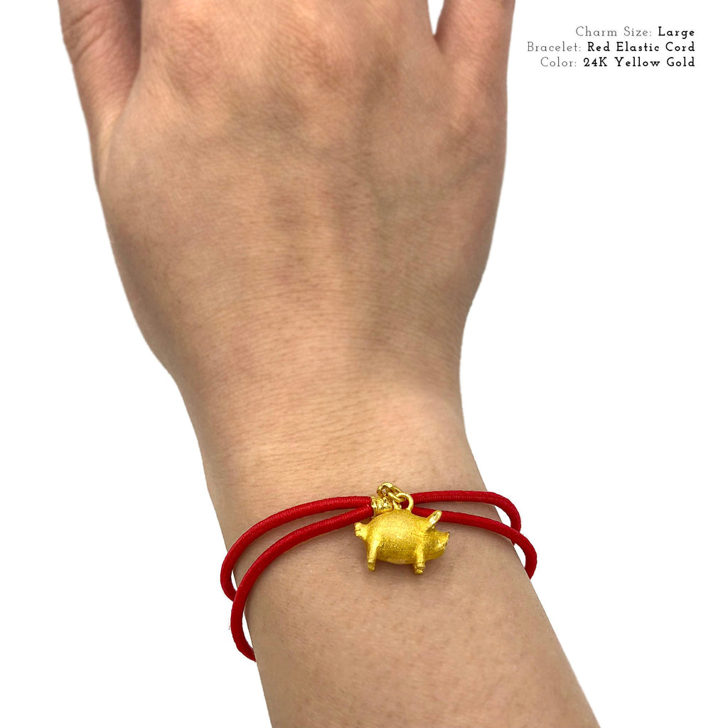 24K Gold Korean 1st Birthday (돌) Pig Charm