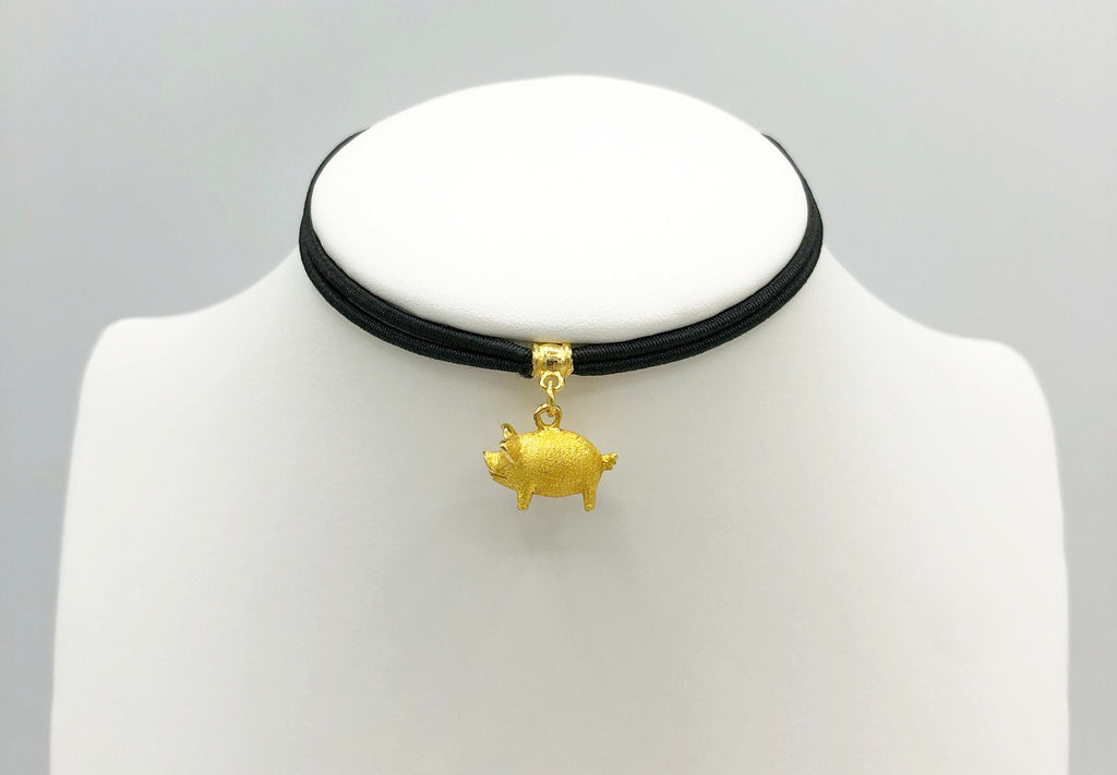 24K Gold Korean 1st Birthday (돌) Pig Charm