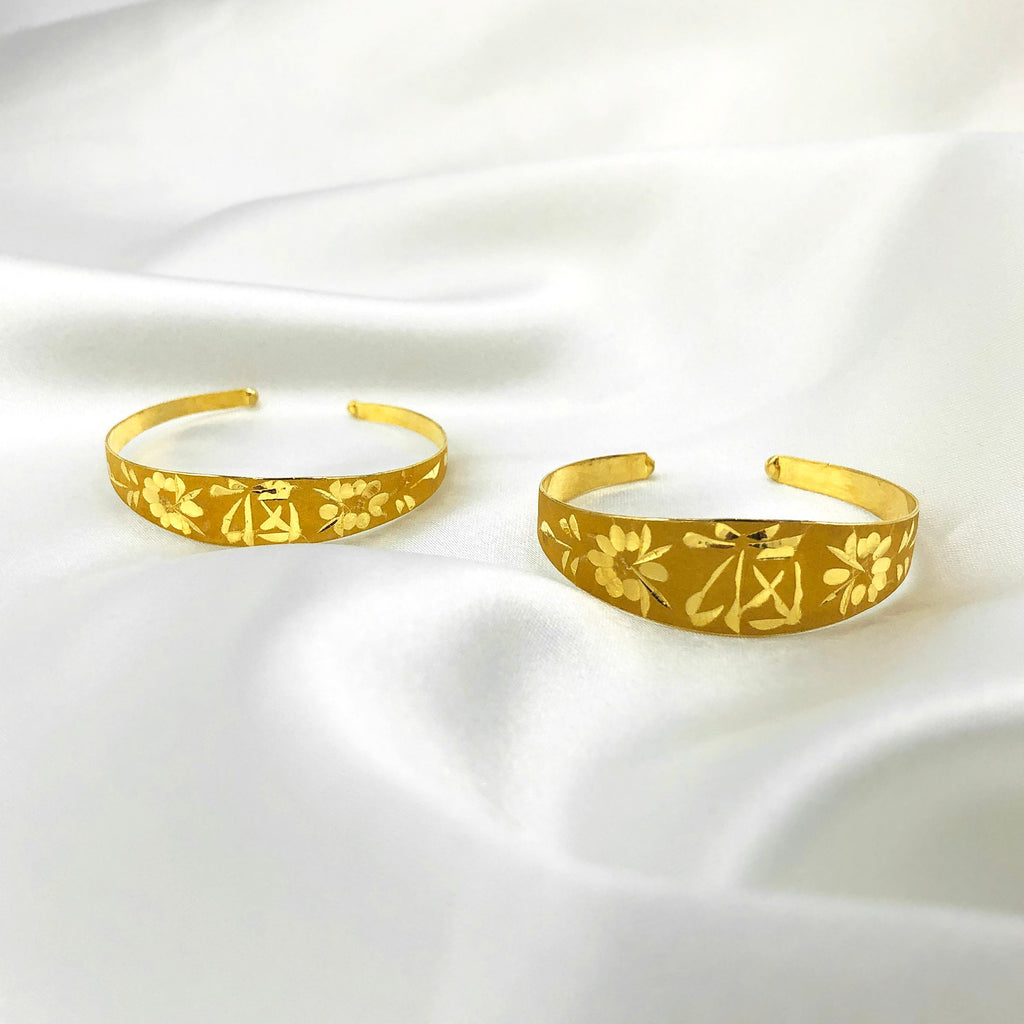 Traditional Korean 1st Birthday Bangle (돌 팔찌) in 24K Solid Gold