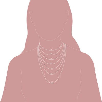 January Birthstone Bezel Necklace (Garnet)