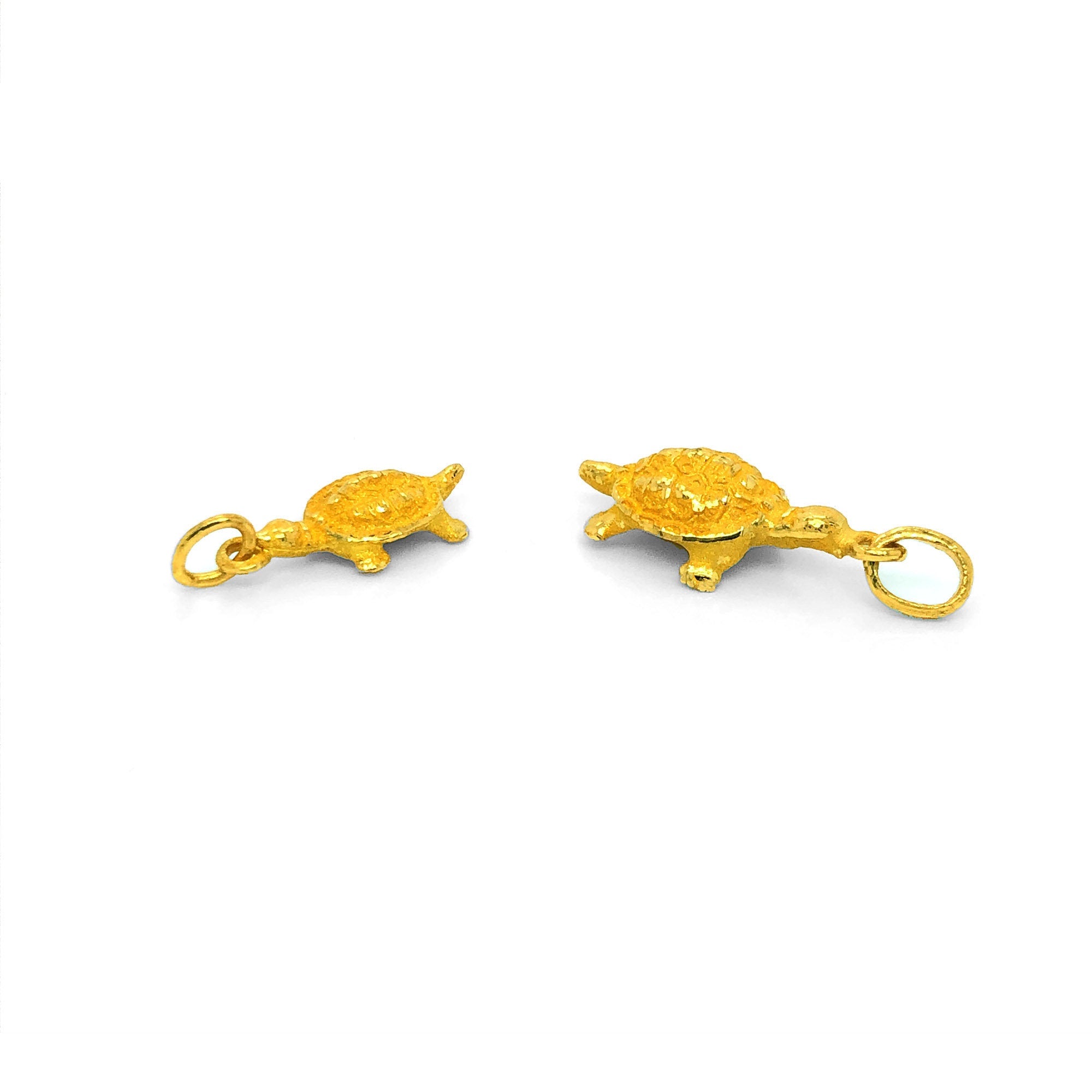 24K Gold Korean 1st Birthday (돌) Turtle Charm (한돈)