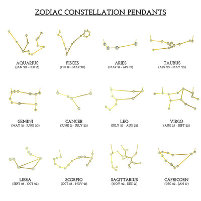 Leo Zodiac Constellation Necklace