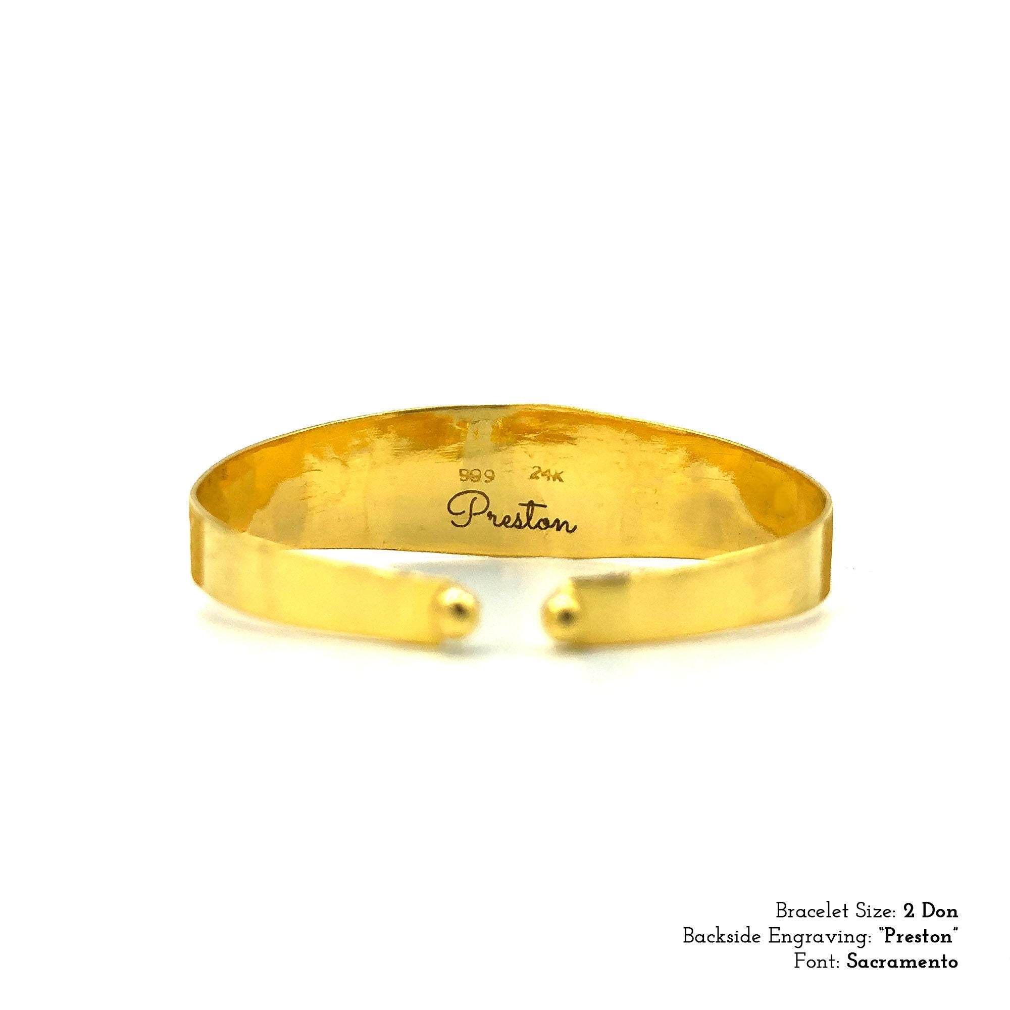 Traditional Korean 1st Birthday Bangle (돌 팔찌) in 24K Solid Gold