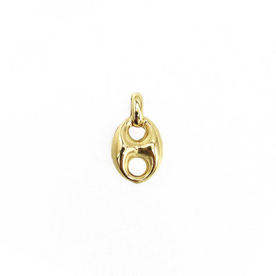 14K Gold Puffed Mariner Link Pendant