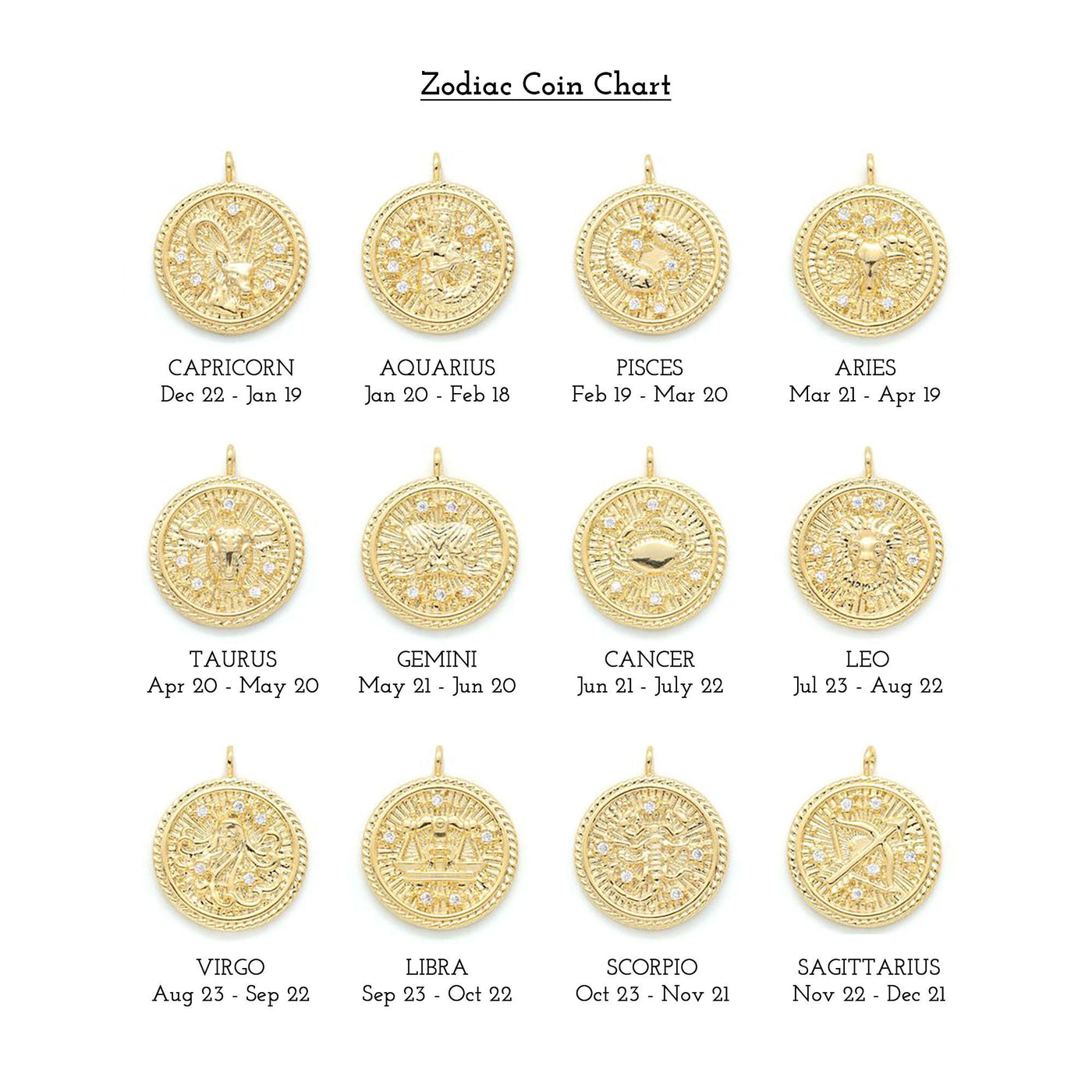 Aquarius Diamond & Guilloché Zodiac Pendant Necklace