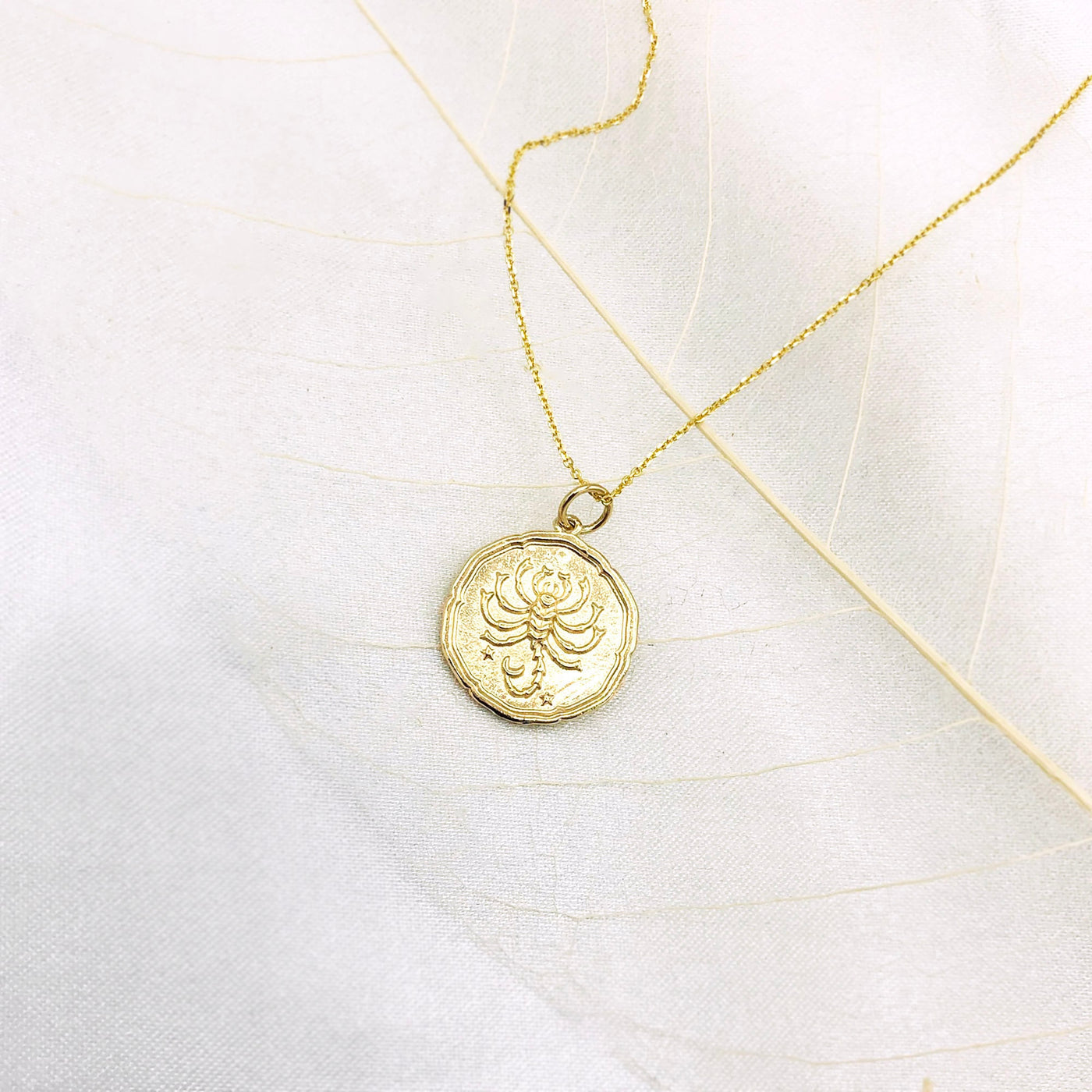 Scorpio Zodiac Wax Seal Pendant Necklace