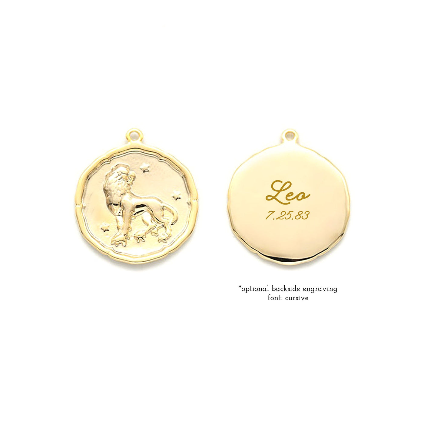 Leo Zodiac Wax Seal Pendant Necklace