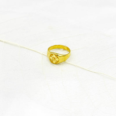 24K Gold Signet Ring (돌 반지)