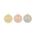 Gemini Diamond & Guilloché Zodiac Pendant Necklace