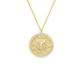Leo Diamond & Guilloché Zodiac Pendant Necklace