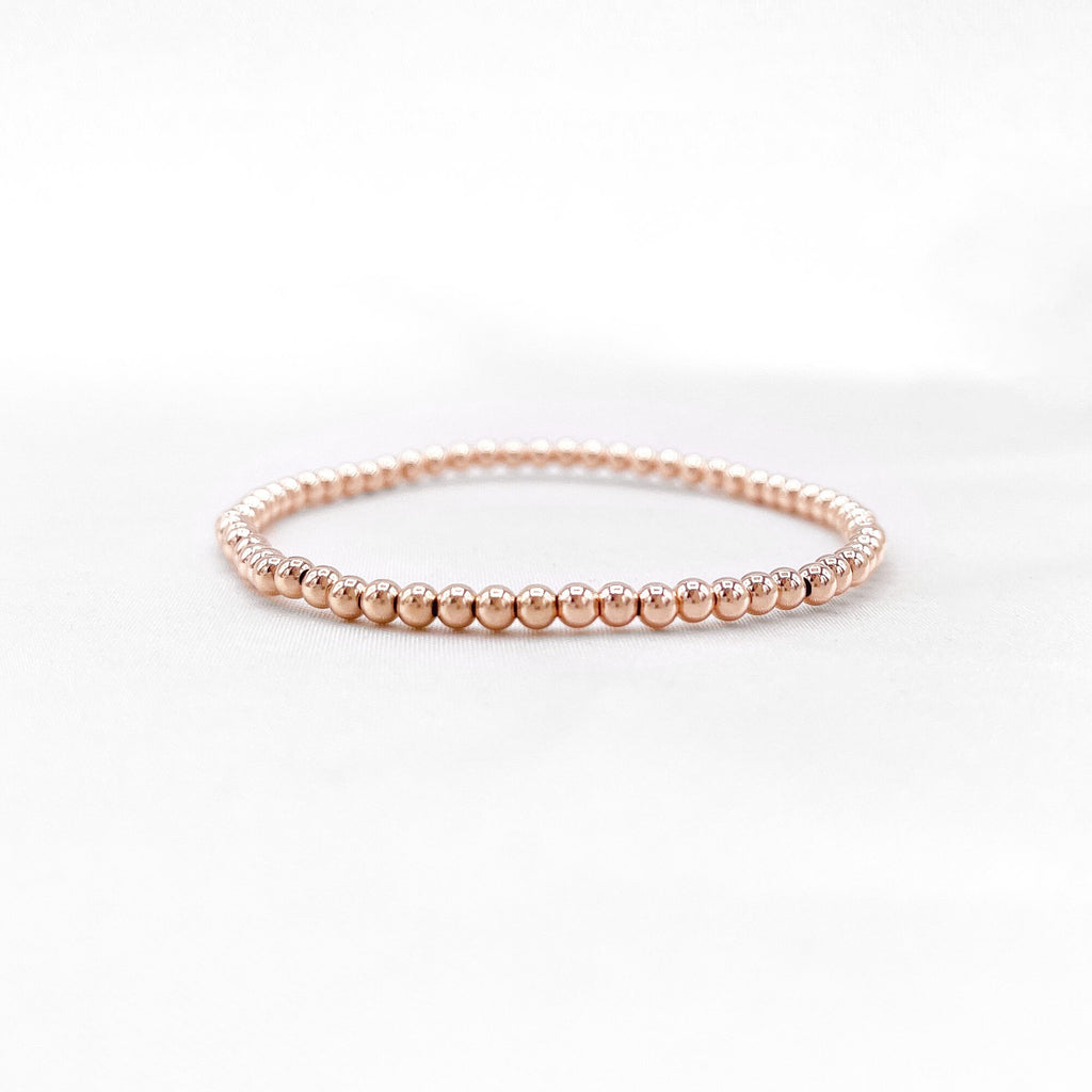 3mm Caviar Bead Stretch Bracelet