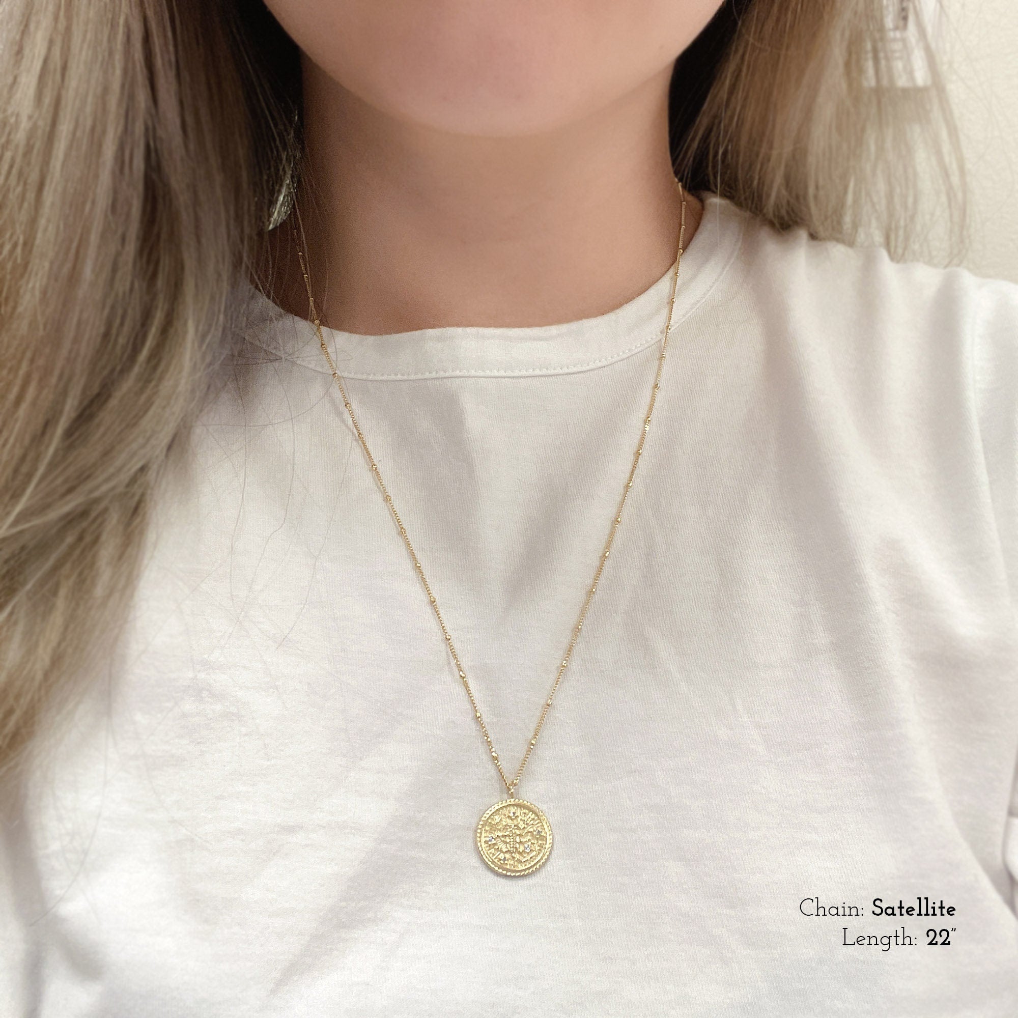 Scorpio Diamond & Guilloché Zodiac Pendant Necklace