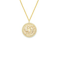 Pisces Diamond & Guilloché Zodiac Pendant Necklace