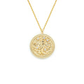Virgo Diamond & Guilloché Zodiac Pendant Necklace