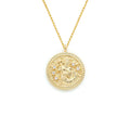 Aquarius Diamond & Guilloché Zodiac Pendant Necklace