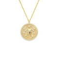 Taurus Diamond & Guilloché Zodiac Pendant Necklace