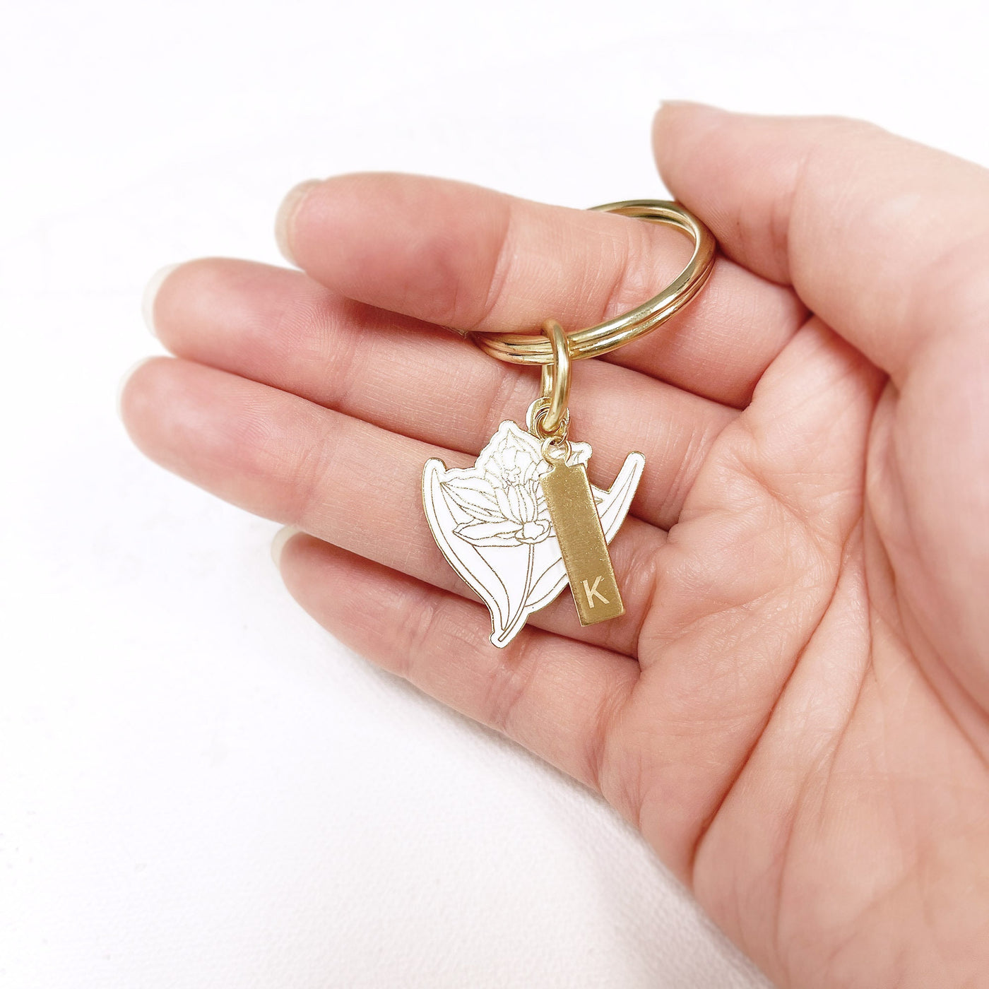 March Birth Flower Keychain (Daffodil)