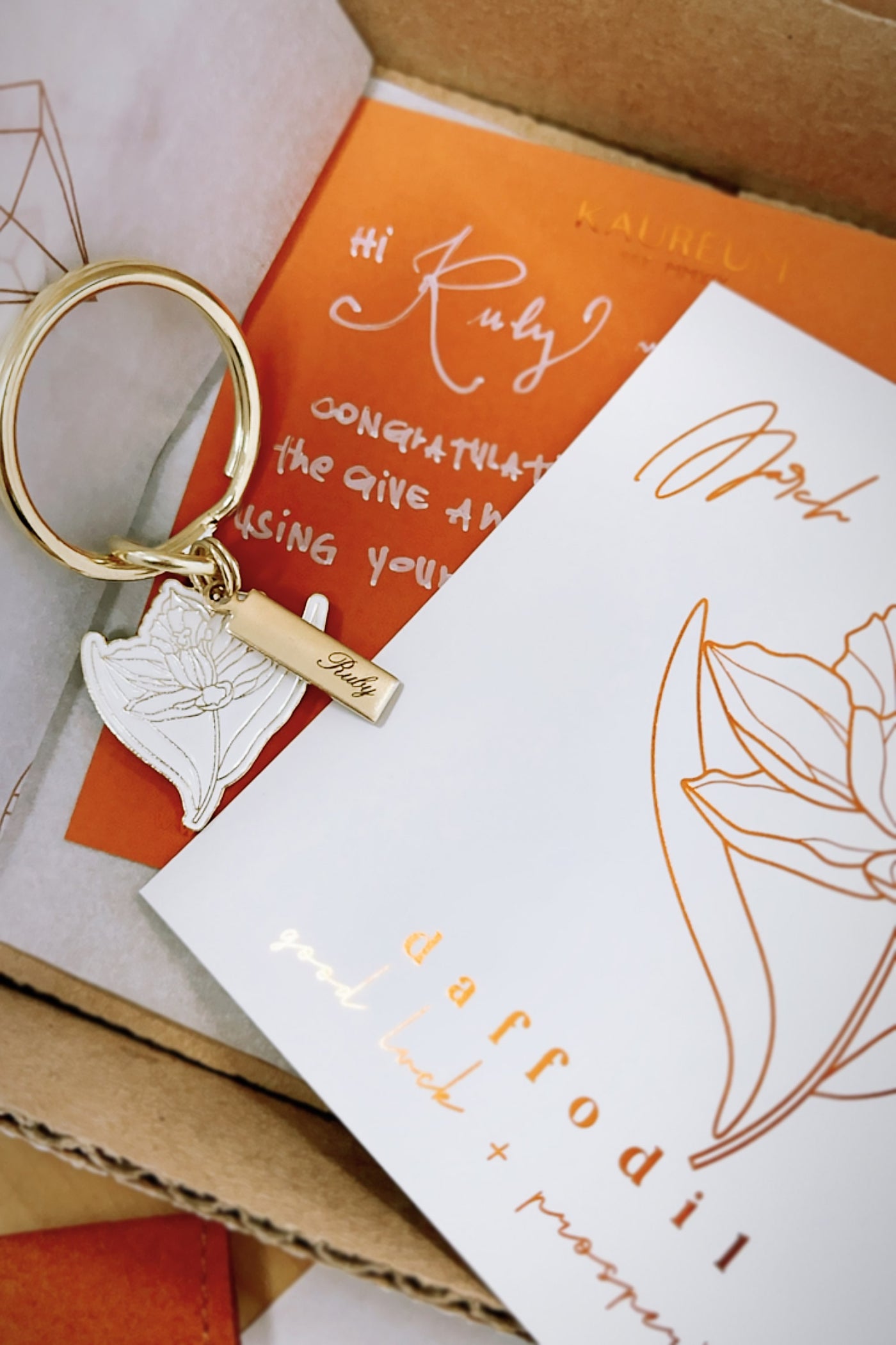 March Birth Flower Keychain (Daffodil)